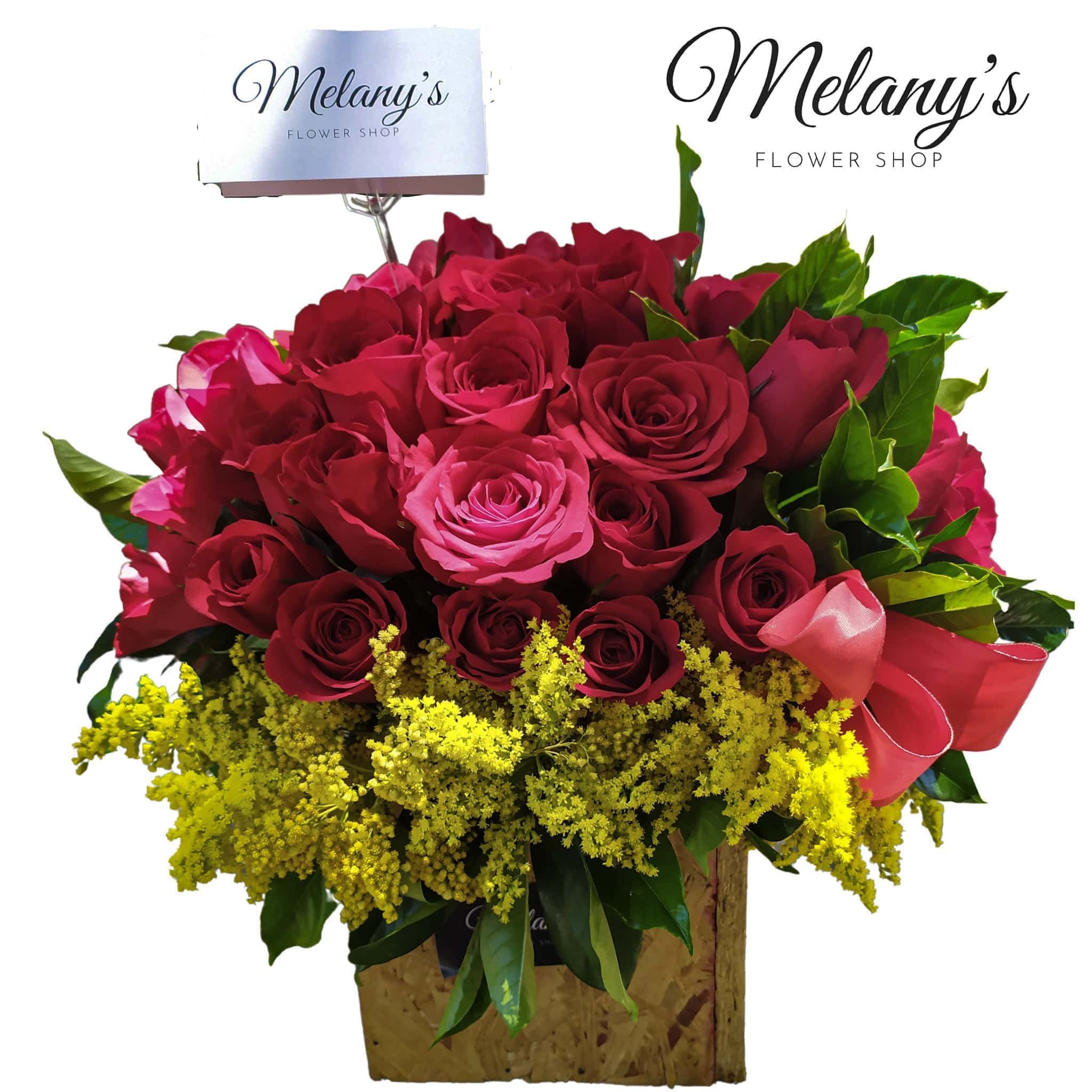 tierra Foto paraguas Arreglos florales de cumpleaños - Melany's Flower Shop